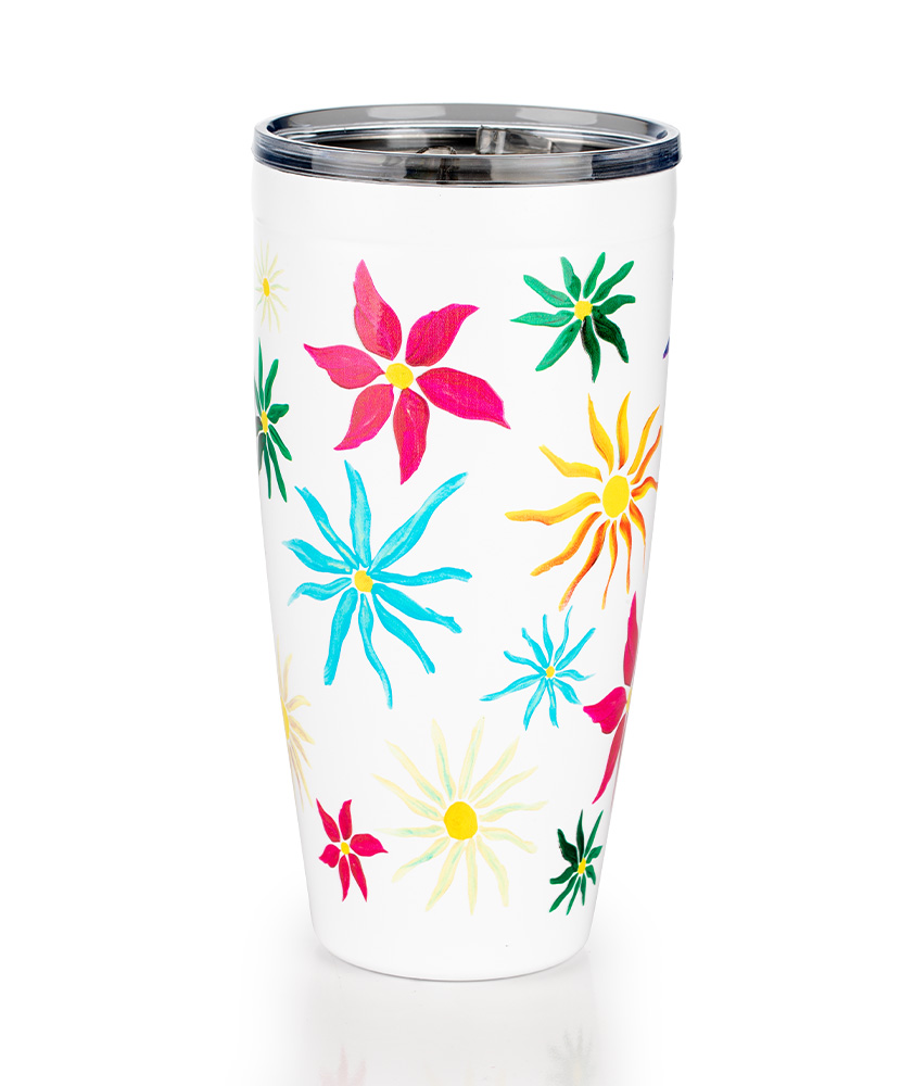 Patient Art Stainless Steel Tumbler - Floral